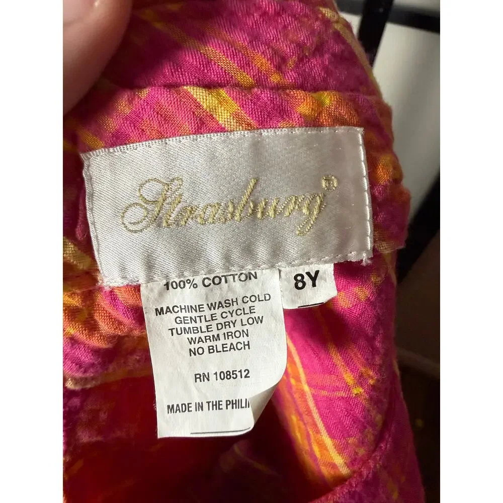 Strasburg Plaid Dress Girls Size 8y